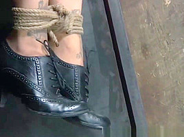 Restrained Sub Pussytoyed And Flogged