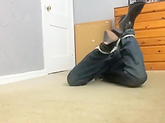 Roped up and Bandana Gagged