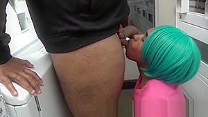 Rough Anal Fucked In A Public Laundromat Msnovember Give Stranger Blowjob POV