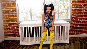Rough sex with tied up colorful teen 18+ slut Danni Rivers