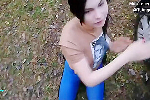 Russian Shemale Anna Gets Fucked Outdoor (ts Angel 1)