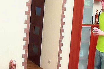 Russian maid dressed and was fucked 