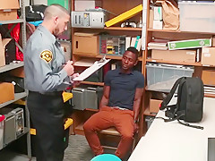 Security officer destroys a young ebony shoplifters ass