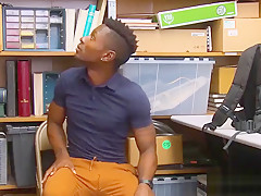 Security officer destroys a young ebony shoplifters ass