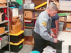 Security officer destroys a young ebony shoplifters ass