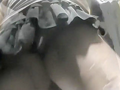Seems like she forgot to wear panties