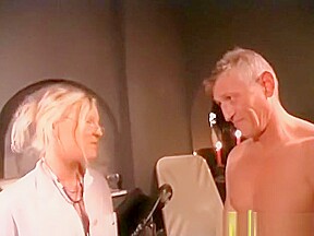 Sexy Dominatrix Squeezes Guys Balls and Fingers His Ass