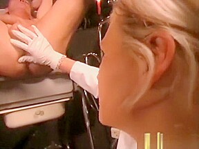 Sexy Dominatrix Squeezes Guys Balls and Fingers His Ass