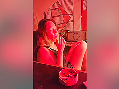 Sexy Stepsister Smokes A Cigarette