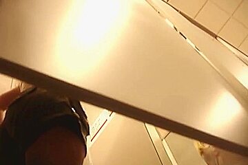 Sexy dressing room shots with amateur in shorts