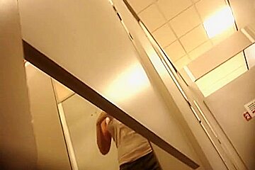 Sexy dressing room shots with amateur in shorts
