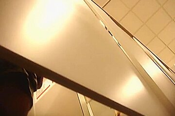 Sexy dressing room shots with amateur in shorts