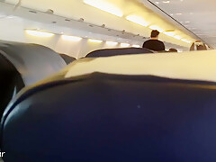 She Couldnt Wait Anymore! Jerking And Sucking Cock In A Public Plane - Bella Mur