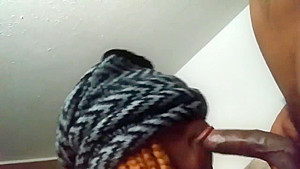 **She ate my dick then twerked for me** sloppy slow suck, Big lips