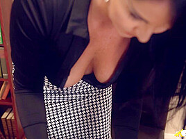 Shelly in Cleavage Distraction - DownblouseJerk