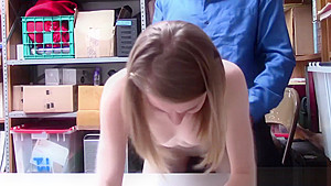 Shoplifter teen 18+ Catarina Petrov sucks and fucks dudes cock