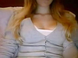 Shy blonde beauty