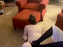 Sissy Wears Bodystocking Gets Tied Up By Sexy Femdom