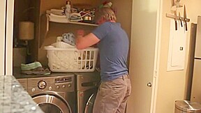Skanky Step mom caught a panty sniffer