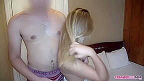 Skinny Filipina whore bareback fucked and creampied