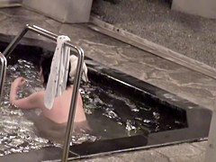 Slender bodied Asian pounding nude charms into pool water nri040 00
