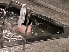 Slender bodied Asian pounding nude charms into pool water nri040 00