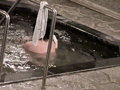 Slender bodied Asian pounding nude charms into pool water nri040 00