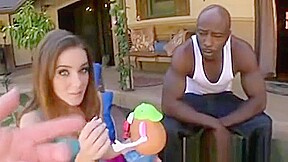 Slut Eating Black Cock Outdoors