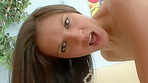 Smoking hot brunette broad with a big butt moans during rough sex