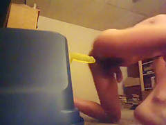 Solo twink enjoys anal toy