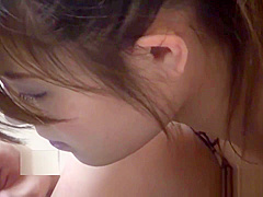 Spied on asian babe fingerfucks herself