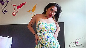 Spring dress with big tits