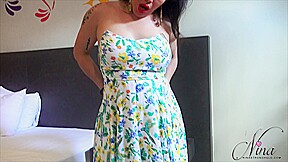 Spring dress with big tits