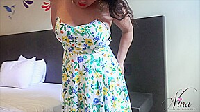 Spring dress with big tits