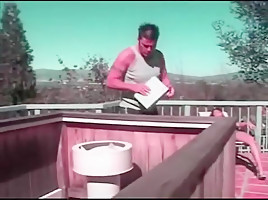 Step mom and boy in pool