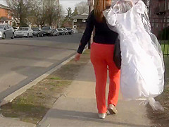 Step mom in Orange Spandex OMG!! HD