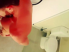 Straight Australian wolf edging with see-through fleshlight, huge cumshot !