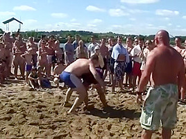 Strong girl sand wrestling tournament - wrestling matches