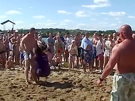Strong girl sand wrestling tournament - wrestling matches