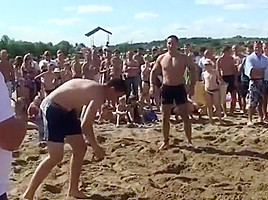 Strong girl sand wrestling tournament - wrestling matches