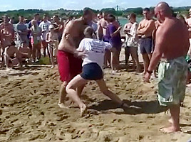 Strong girl sand wrestling tournament - wrestling matches