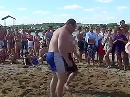 Strong girl sand wrestling tournament - wrestling matches