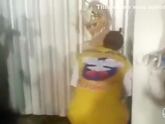Stylists dress up a smoking hot babe from Brazil for the Carnival