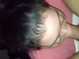 Sucking long cock