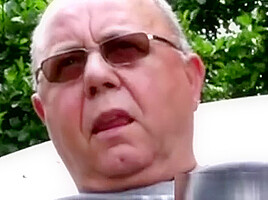 Superb Brunette Enjoys Sucking And Fucking Grandpa's Cock