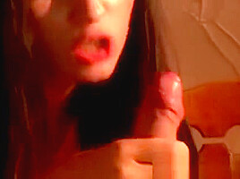 Superb Brunette Enjoys Sucking And Fucking Grandpa's Cock