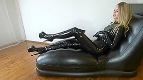 Svetlana in Black Latex Catsuit 2