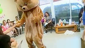 Sweethearts Are Taking Turns Sucking Stripper's Cock