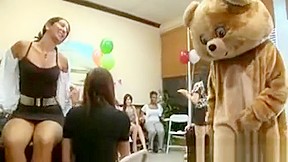 Sweethearts Are Taking Turns Sucking Stripper's Cock