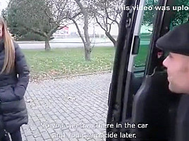 Take Van - Czech road police cut in on young pornstars first scene